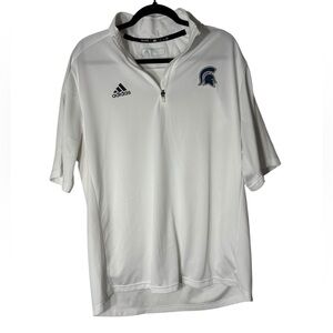Adidas White‎ Men's Quarter Zip Climalite Shirt